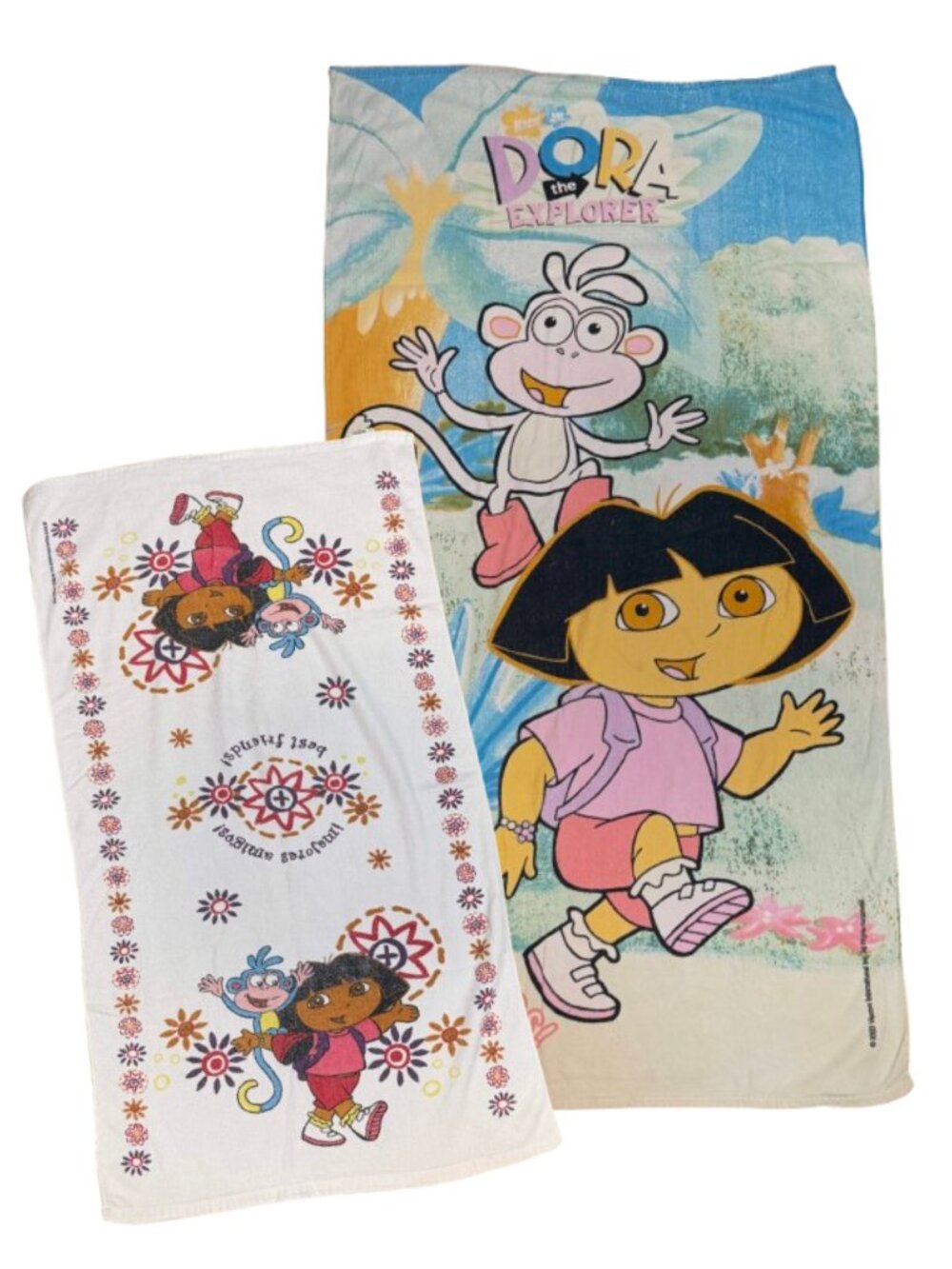Dora the Explorer Kids Beach and Bath Towels Vintage y2k